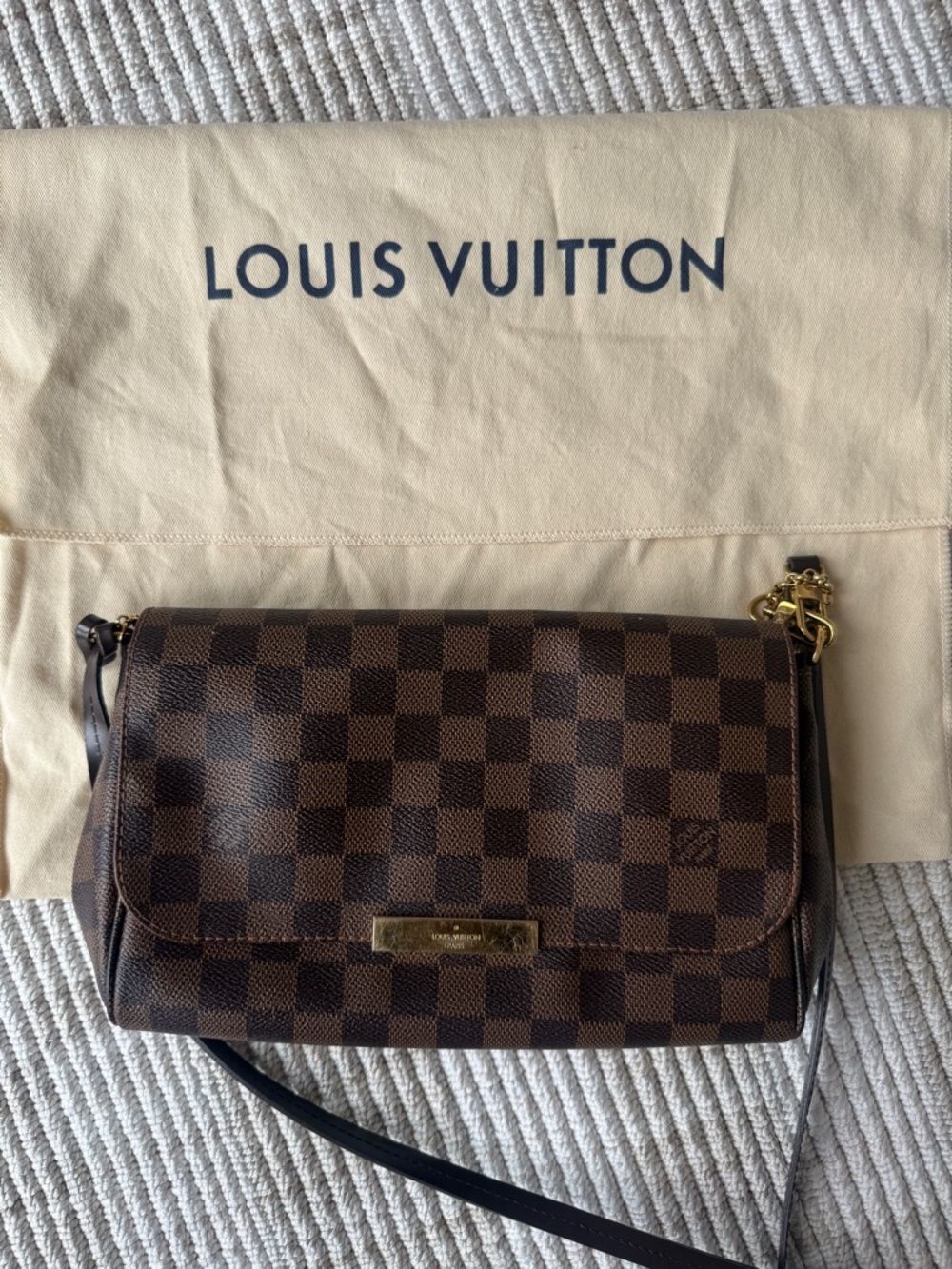 Louis Vuitton Brown Damier Favorite MM Crossbody Bag - Picture 6 of 17